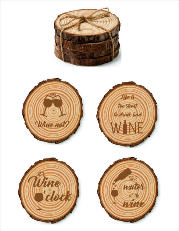 Sottobicchieri in legno - immagine 3